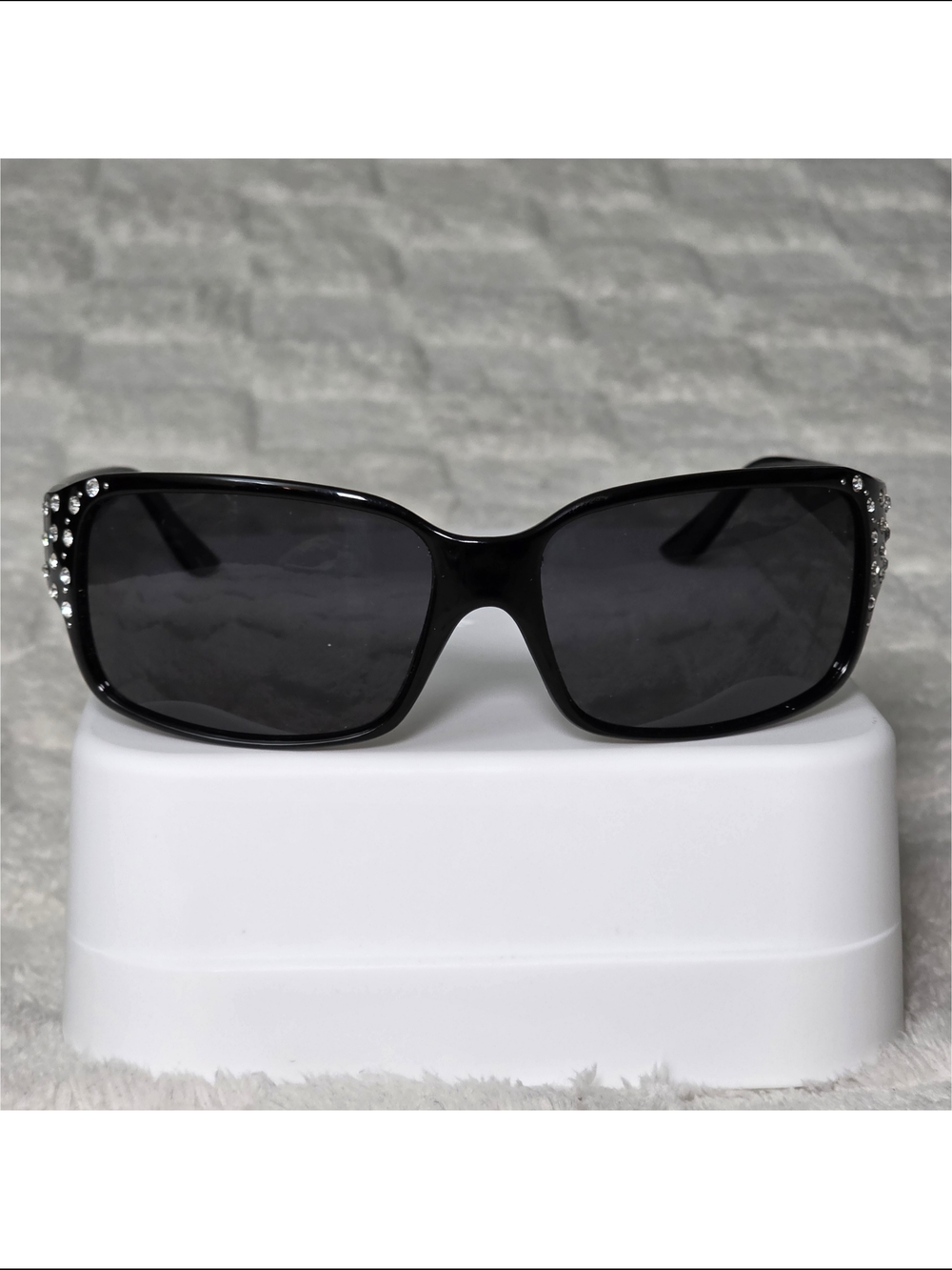 Black Sunglasses With Rhinestone Detailing BNWOT